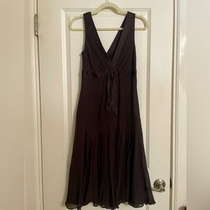 Ted Baker Chocolate Silk cocktail dress size 2. US size 4